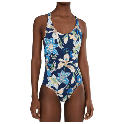 Nike Γυναικείο ολόσωμο μαγιό Floral Scoop Neck Swimsuit